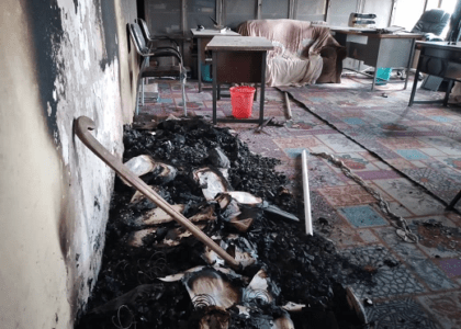 Middle school for boys set ablaze in Ghazni city