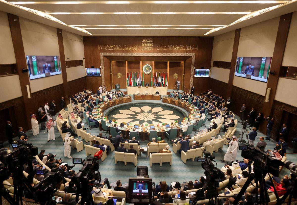 A general view shows the opening session of the meeting of Arab foreign ministers at the Arab League Headquarters, to discuss the Sudan and Syrian situations, in Cairo, Egypt May 7, 2023. REUTERS/Amr Abdallah Dalsh