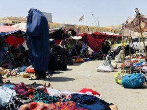 Some Balkh women sell old clothes for survival