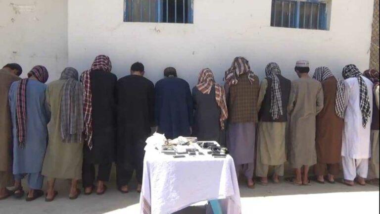 هلمند کې د غلا په تور ۱۳  کسان نیول شوي