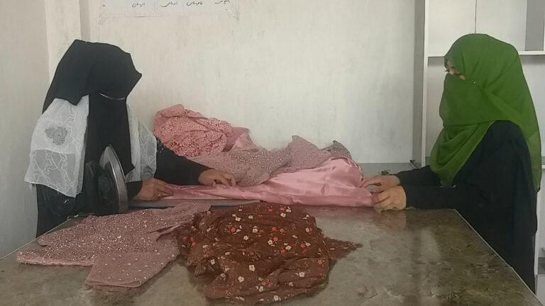 Baghlan seamstresses seek market for their products