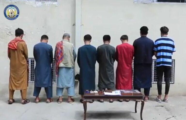 8-member gang of thieves detained in Kabul