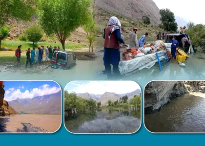 Amu River flood damages road, forest in Shaghnan
