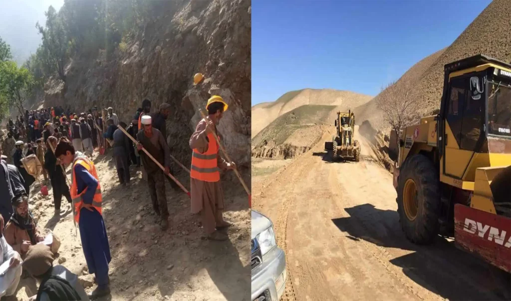کار ساخت و بازسازی بیش از هشت کیلومتر سرک در سرپل و نورستان آغاز شد