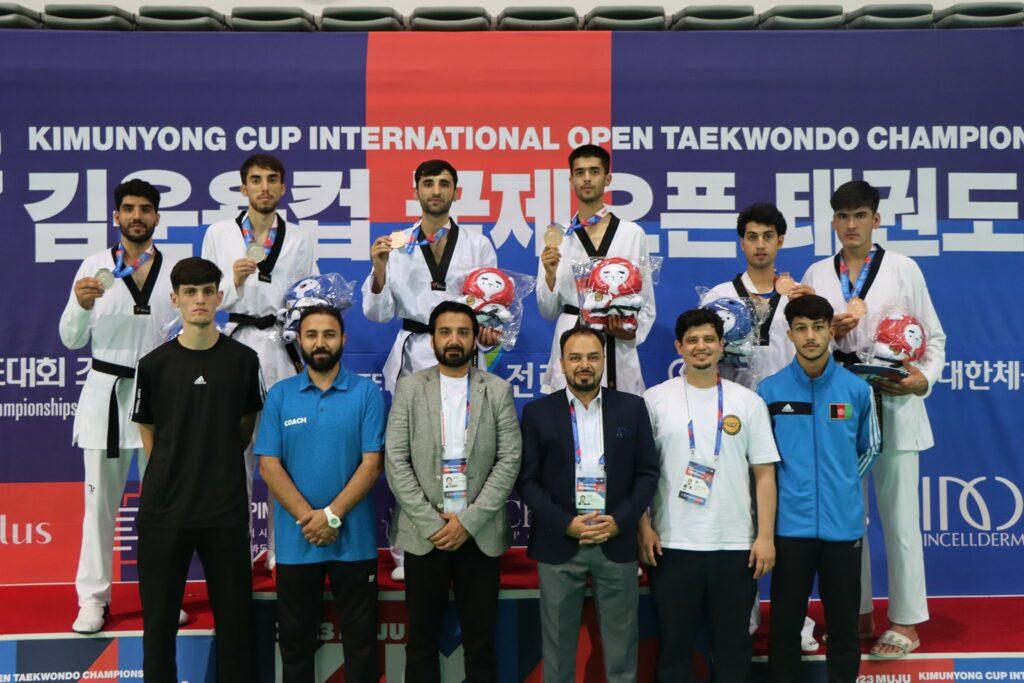 تکواندوکاران افغان در رقابت‌های بین‌المللی کوریای جنوبی ۶ مدال به‌ دست آوردند