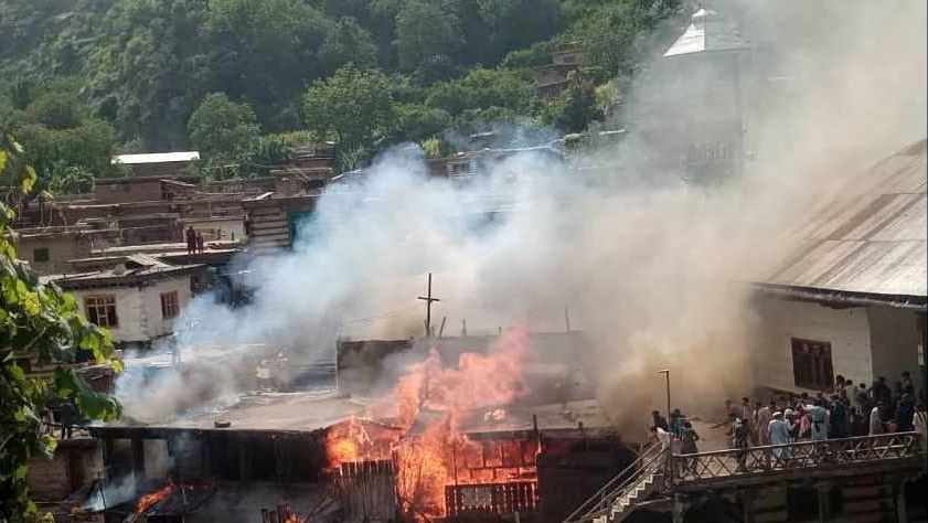 12 houses, including a historic, gutted in Nuristan fire