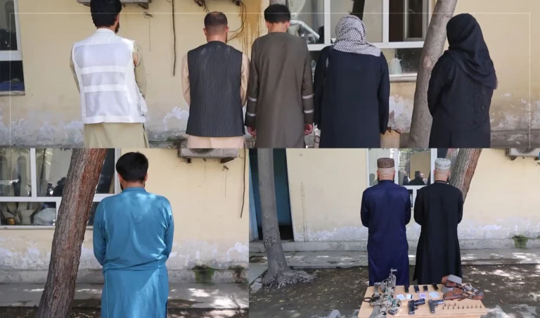 کابل کې د بېلابېلو جرمونو په تور د دوو ښځو په ګډون لس کسان نیول شوي