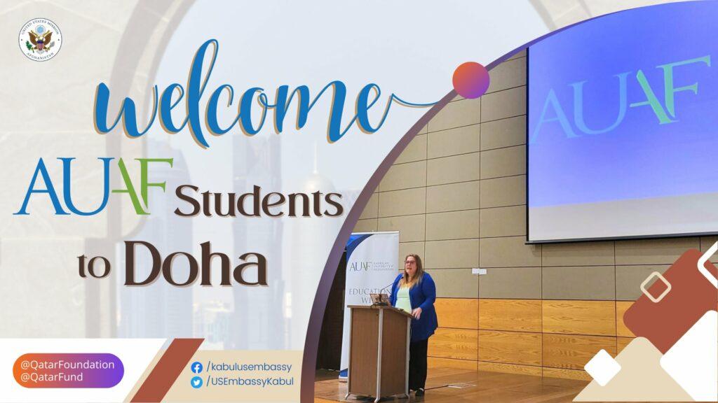 200 AUAF Afghan students welcomed in Doha