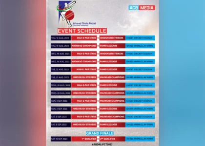 Ahmad Shah Abdali cricket tournament to begin on Aug 10
