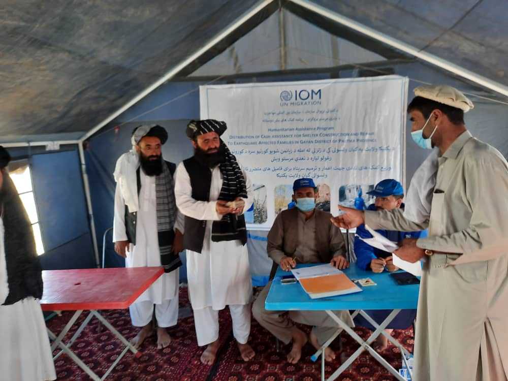 IOM provides cash assistance to earthquake affected people