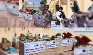 ده‌ها گدا و کودک خیابانی جمع‌آوری‌شده در هرات از یک دورۀ آموزشی فن و حرفه  فارغ شدند