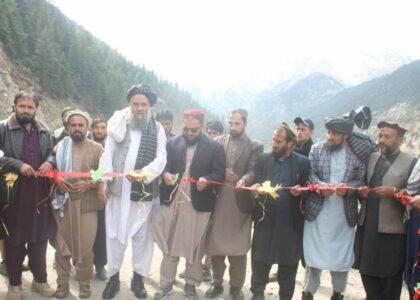 Bridge being constructed on Nuristan river