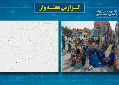 هفتۀ گذشته پنج تن در افغانستان کشته و پنج تن دیگر زخمی شده بودند