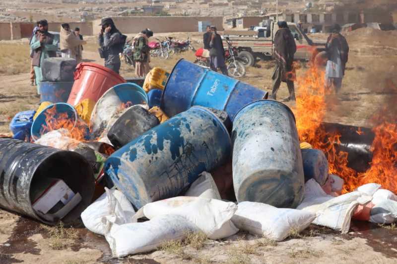 Around 2 tonnes of narcotics set on fire in Daikundi
