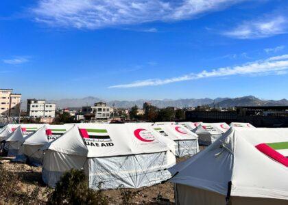 Temporary camp set up for returnees in Kabul