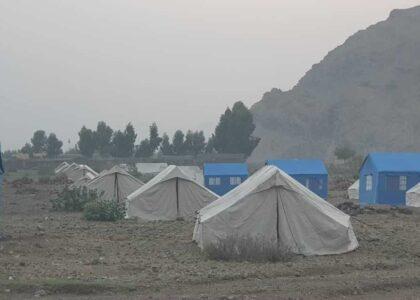 Temporary refugees camps set up in Farah, Kunar