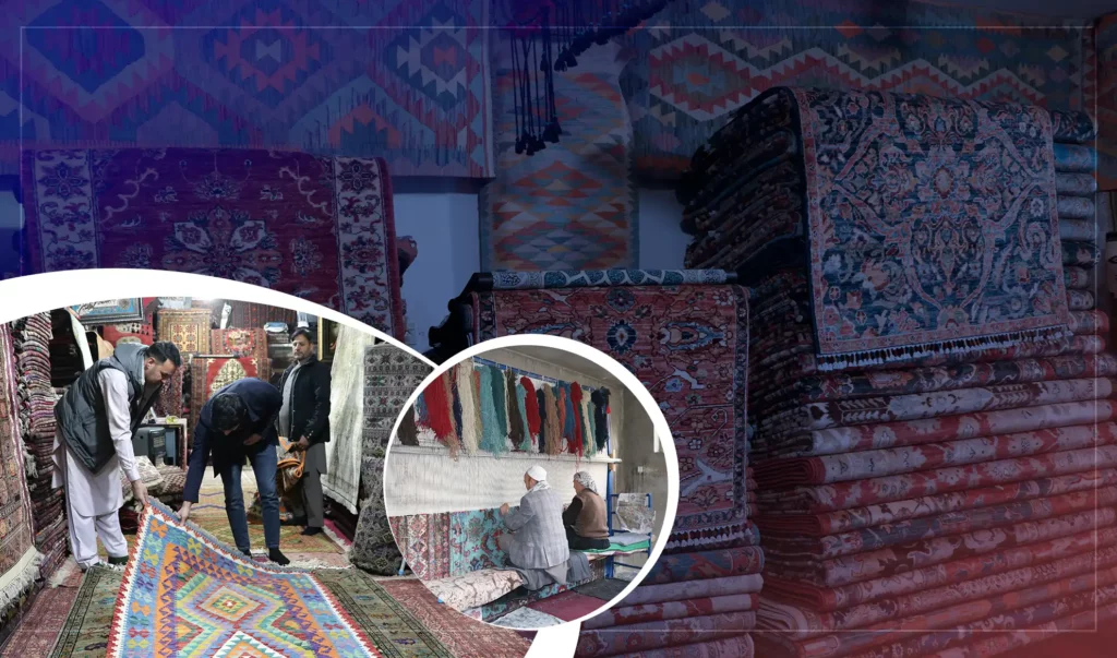 برخی قالین‌فروشان در کابل: حکومت هزینه‌های صادرات قالین‌ را کاهش دهد