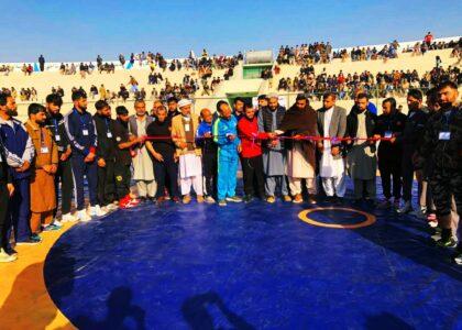 Wrestling contest between 4 provinces held in Nangarhar