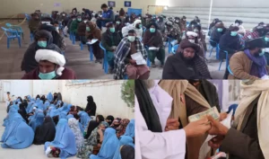برخی باشنده‌گان بادغیس خواستار توزیع عادلانۀ کمک‌های بشردوستانه اند