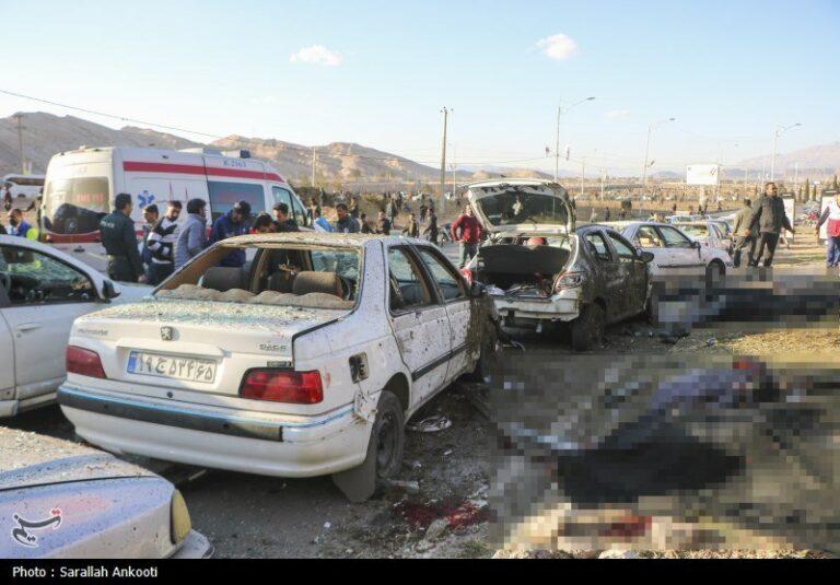  در دو انفجار در مراسم سالگرد قاسم سلیمانی در ایران نزدیک به ۳۰۰ تن کشته و زخمی شده‌اند
