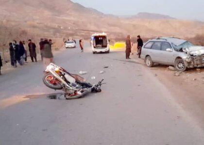 Parwan: 3 killed as car ploughs into motorbike