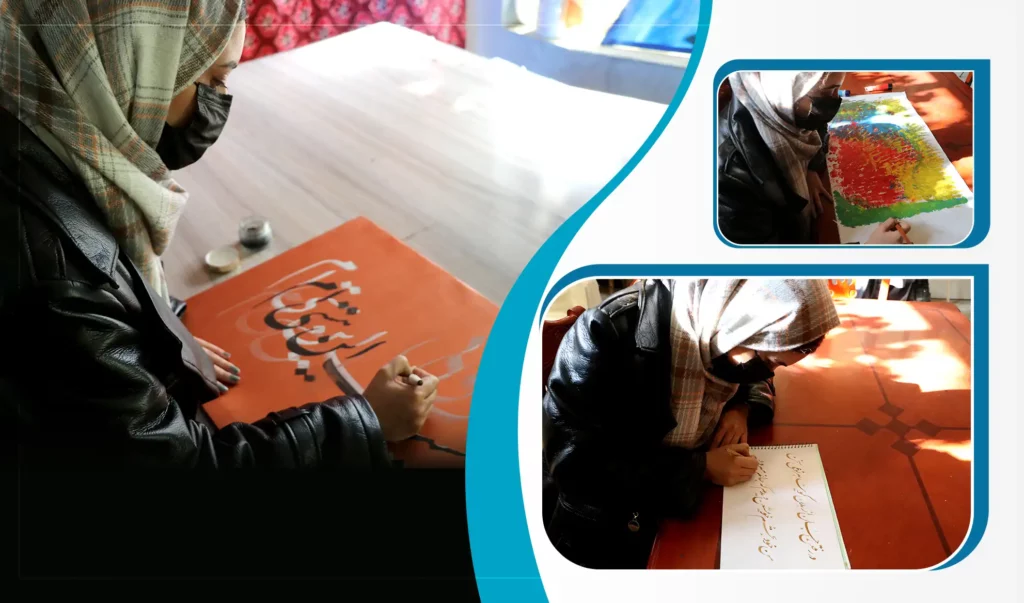 یک دختر خطاط در کابل از کم علاقه بودن مردم به هنر خطاطی نگران است