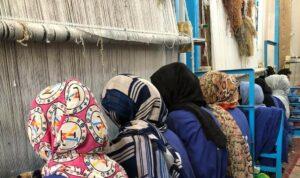 Balkh student hires 70 females in her carpet-weaving shop