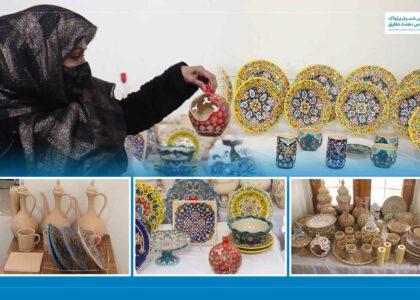 قریشه زنی در هرات که برای زنده نگهداشتن هنر میناکاری تلاش می‌کند