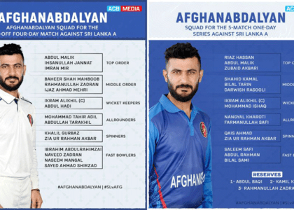 Afghanistan A squad named for Sri Lanka tour