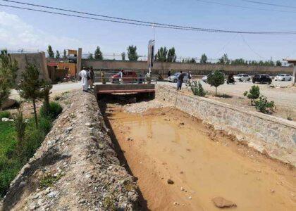 Retaining wall, canal construction kick off in Gardez