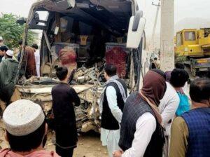 5 killed, 13 wounded as bus crashes into Baghlan home