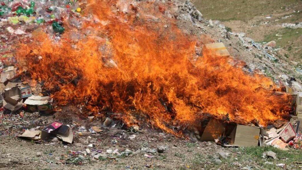 14 tonnes of expired drugs, food torched in Logar