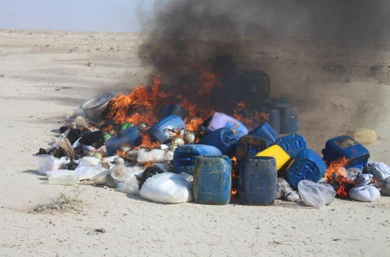 نیمروز کې نږدې دوه ټنه نشه‌یي توکي سوځول شوي