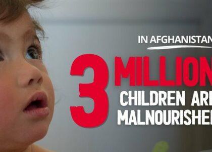 3 million Children suffer from malnutrition in Afghanistan: WFP