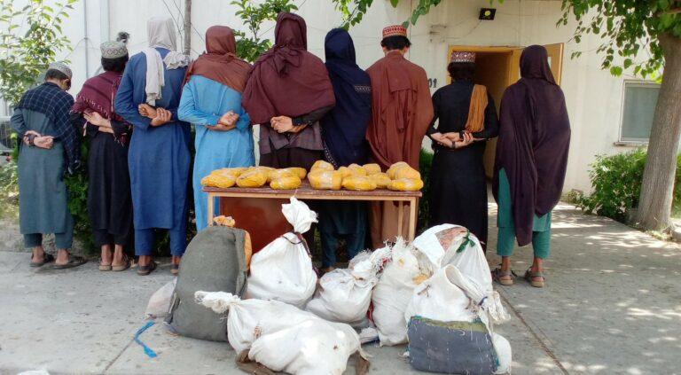 9 suspected drug smugglers detained in Nangarhar