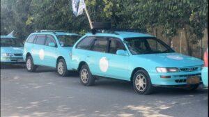 Taxi repainting process starts in northern Afghanistan
