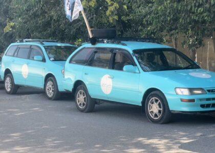 Taxi repainting process starts in northern Afghanistan
