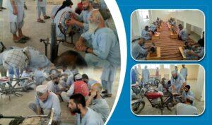 Addicts being taught vocational skills at Helmand hospital