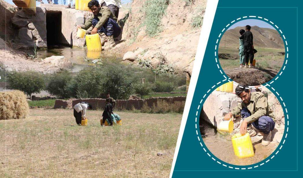 برخی باشنده‌گان رباط سنگی هرات خواهان فراهم‌سازی زمینۀ دسترسی به آب آشامیدنی صحی اند