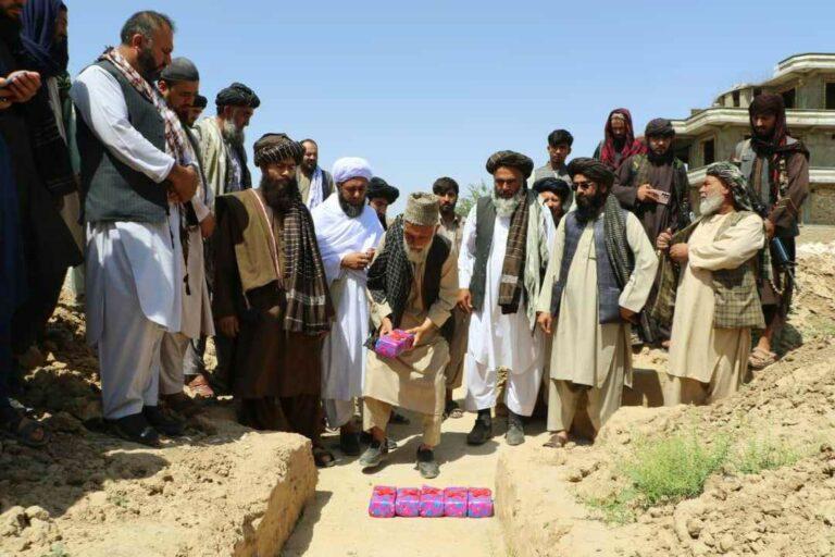 کار ساخت تعمیر یک مکتب در شهر میمنه آغاز شد