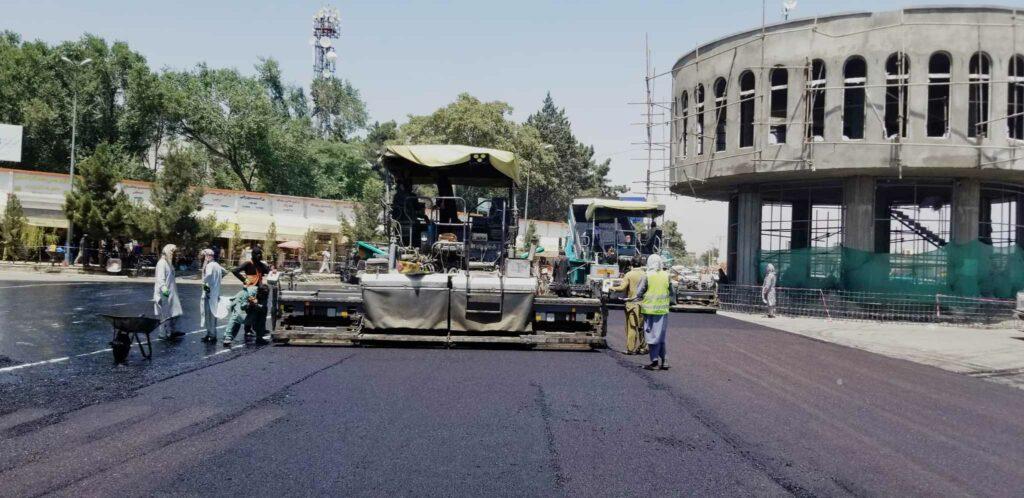 Asphalting of Charikar City’s central square kicks off