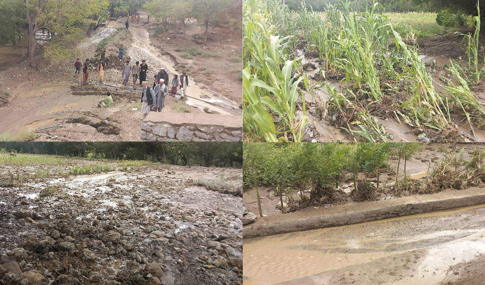 Flash floods cause financial losses in Parwan