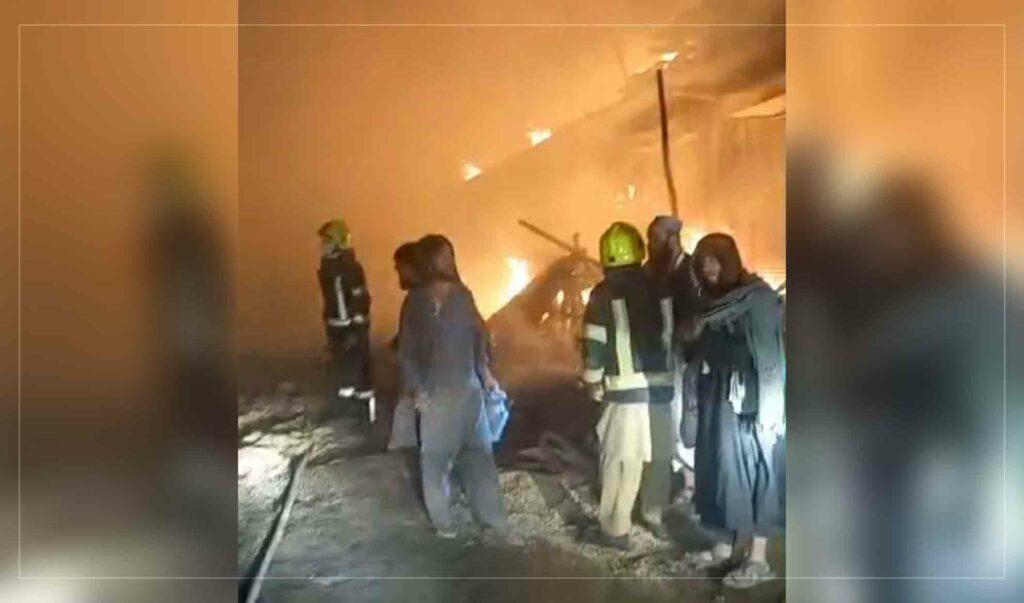 Carpentry market fire damages goods worth 1.8m afs