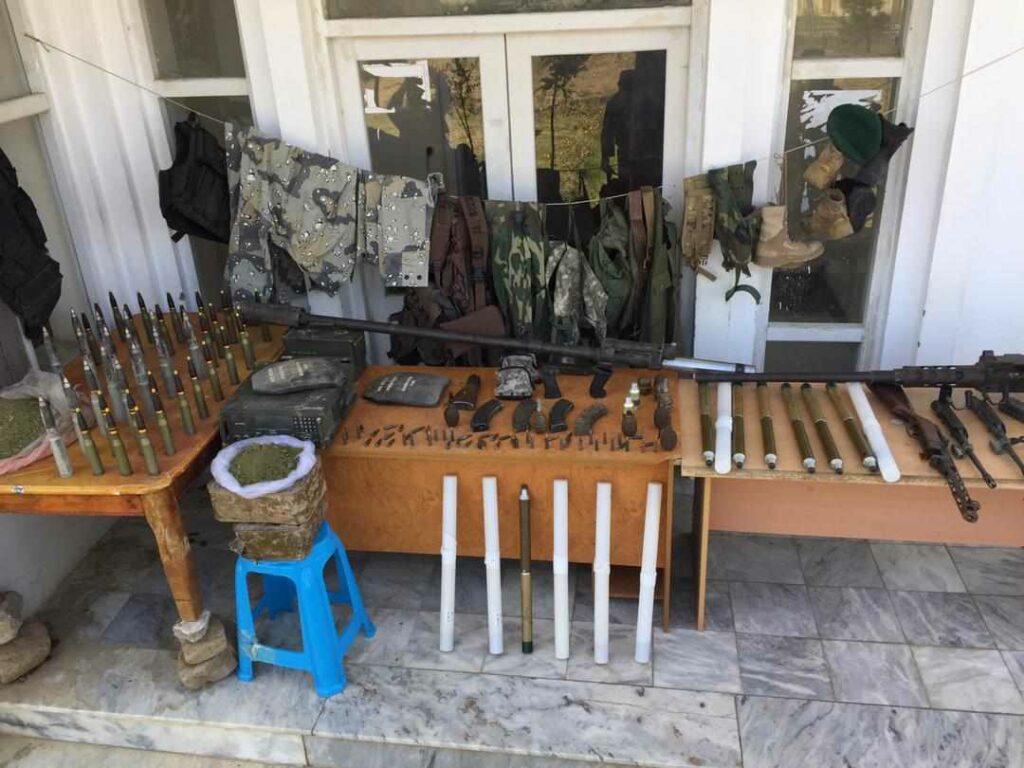 Parwan police seize large weapons cache