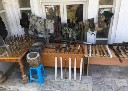 Parwan police seize large weapons cache