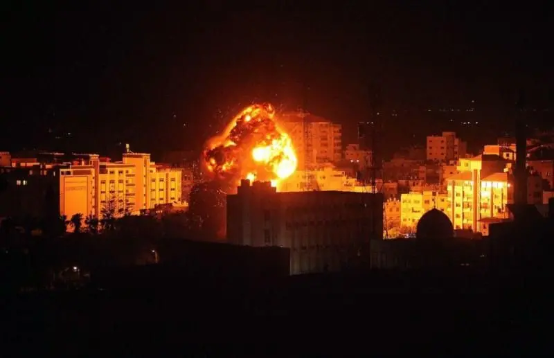 150 Palestinians suffer casualties in Israeli airstrikes