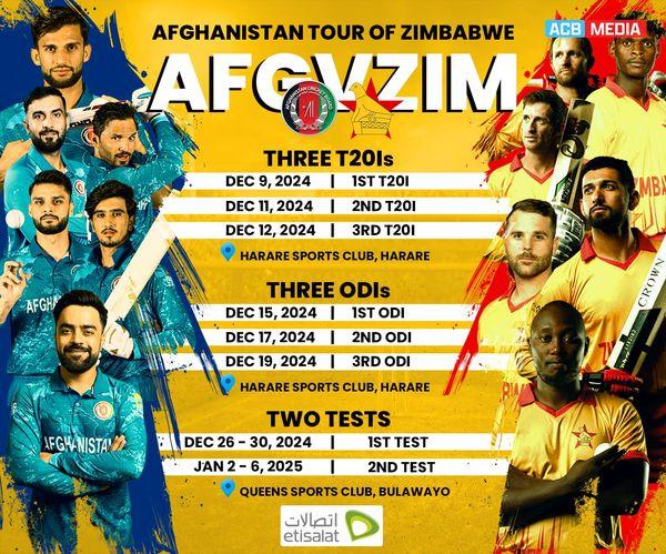 Afghanistan, Zimbabwe to play all-format series