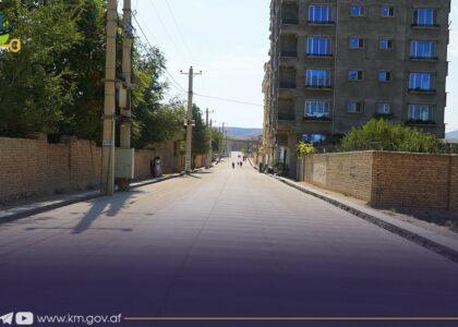 3 sub-roads built at a cost of 27.2m afs in Kabul