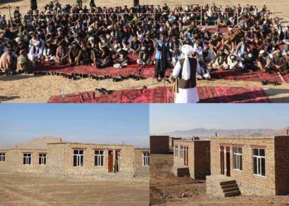 Houses built for 55 flood-affected families in Baghlan