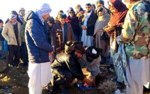 Bamyan residents start constructing building for school